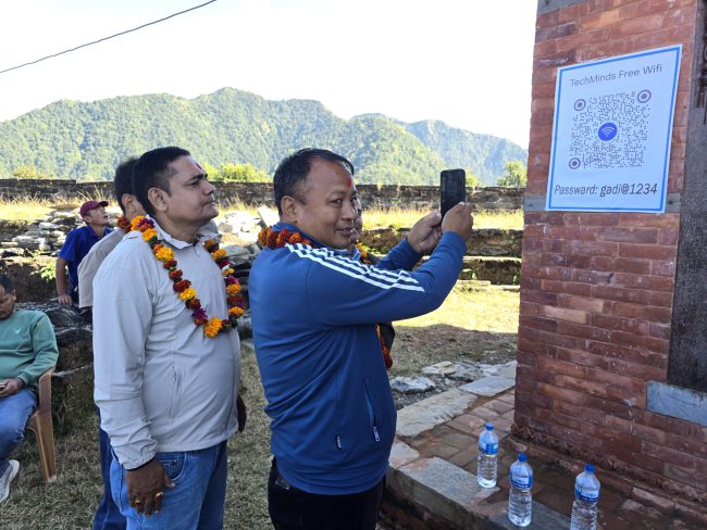 उपरदाङगढीमा टेकमाइण्ड नेटवर्कद्वारा निःशुल्क वाइफाइ सेवा सुरु