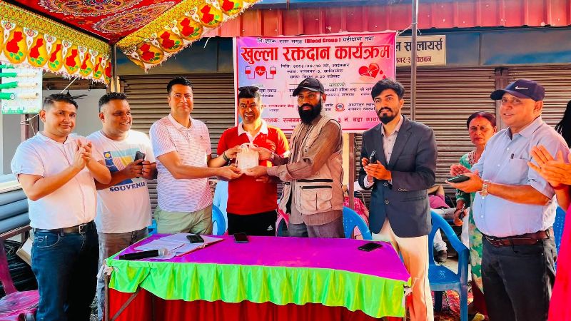 शान्तिज्योति युवा समाजको रक्तदानमा ७५ जनाले दिए रगत